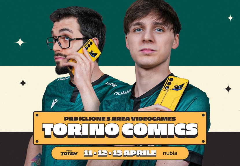 Reply Totem e nubia al Torino Comics: tre giorni di mobile gaming, competizione e community